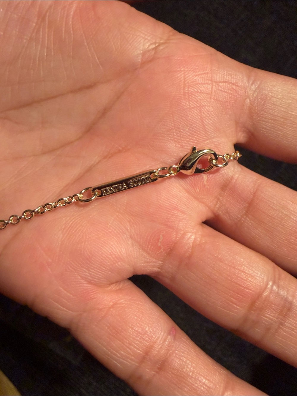 Kendra Scott vintage gold sheen obsidian Pendant Necklace with Star Charm - Picture 3 of 3